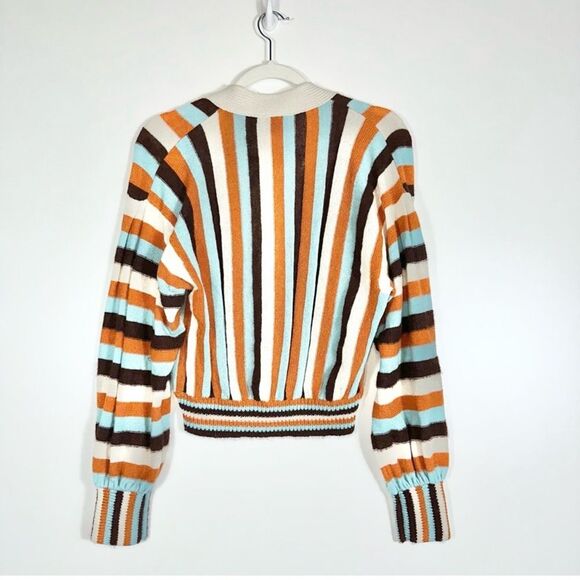Forte Forte Alpaca Blend Striped Cardigan In Multi Size 
0 - Picture 2 of 5